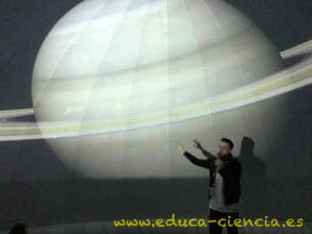 saturno en el planetario Educa Ciencia